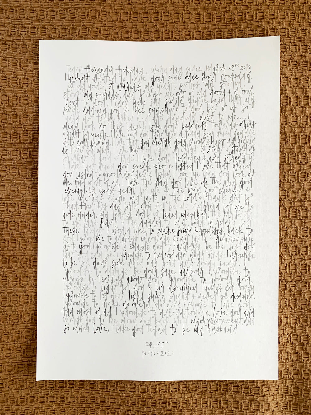 Watercolour Wedding Vows / Wedding Lyrics