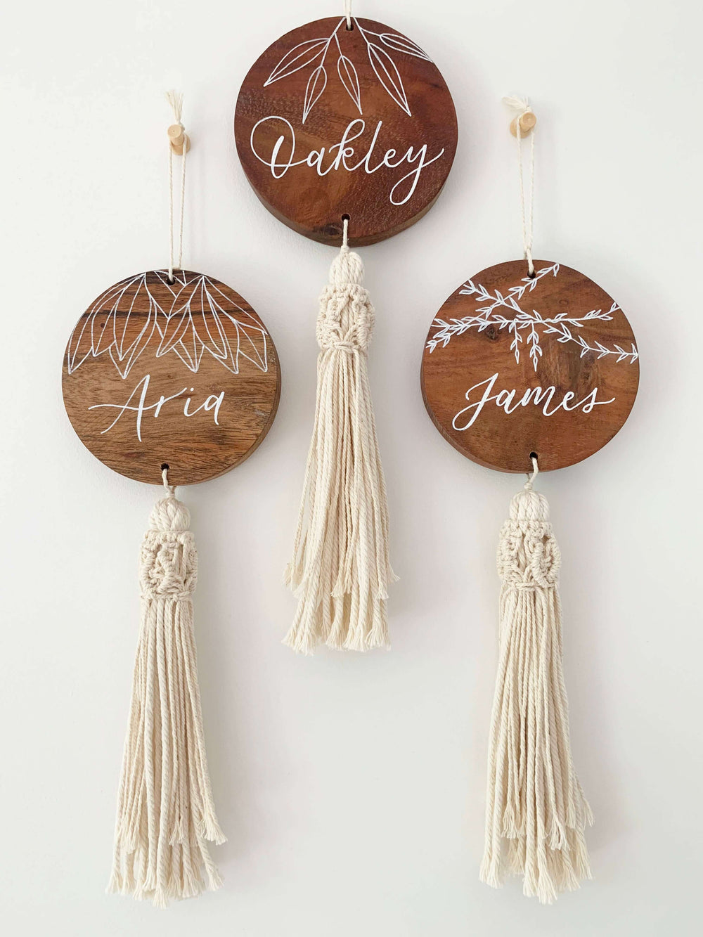 Boho Botanical Name Wall Hanging