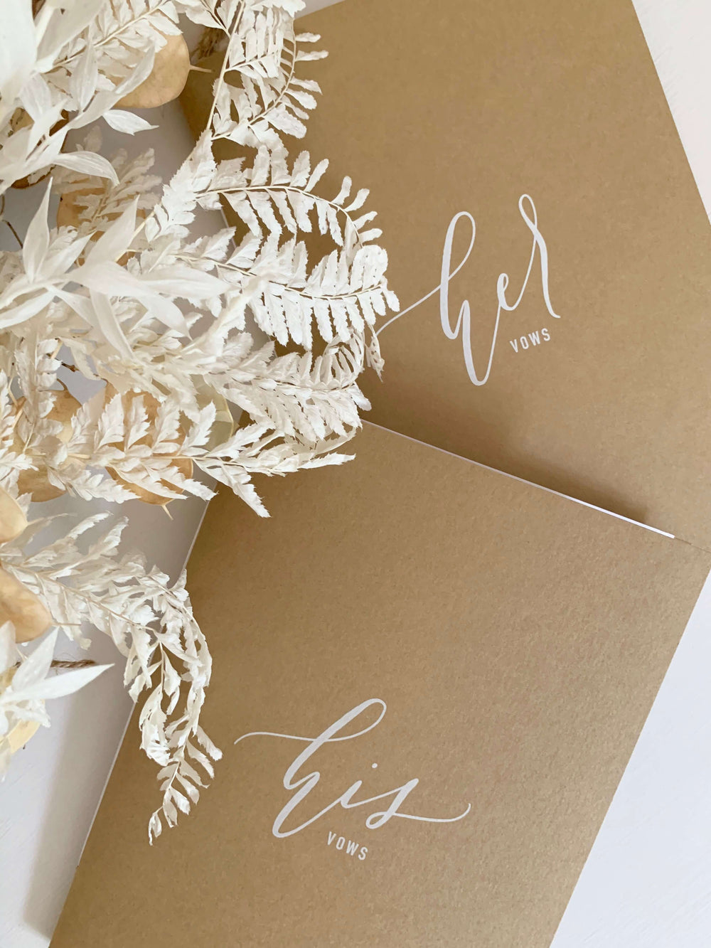 Wedding Vow Books / Natural Set
